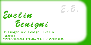 evelin benigni business card